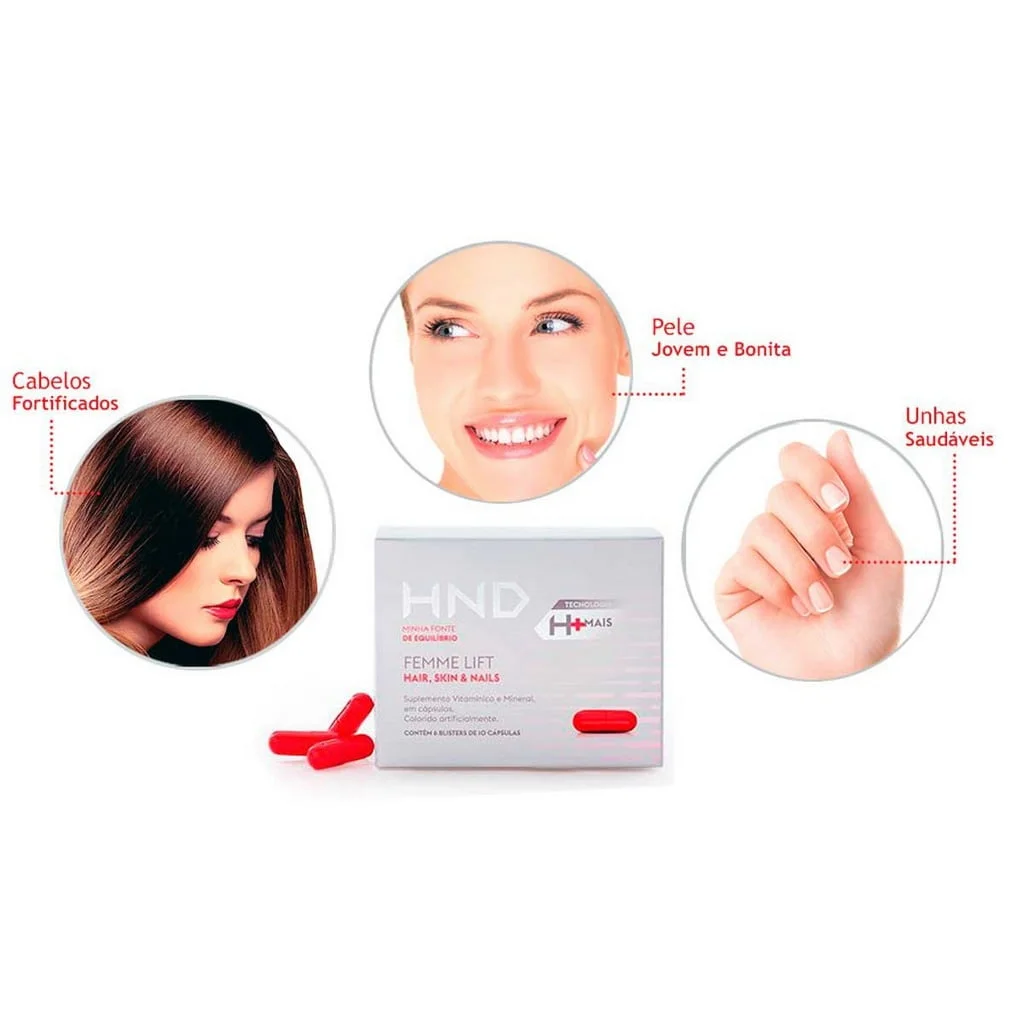 Femme Lift  Suplemento Vitaminico para Cabelo, Pele e Unha